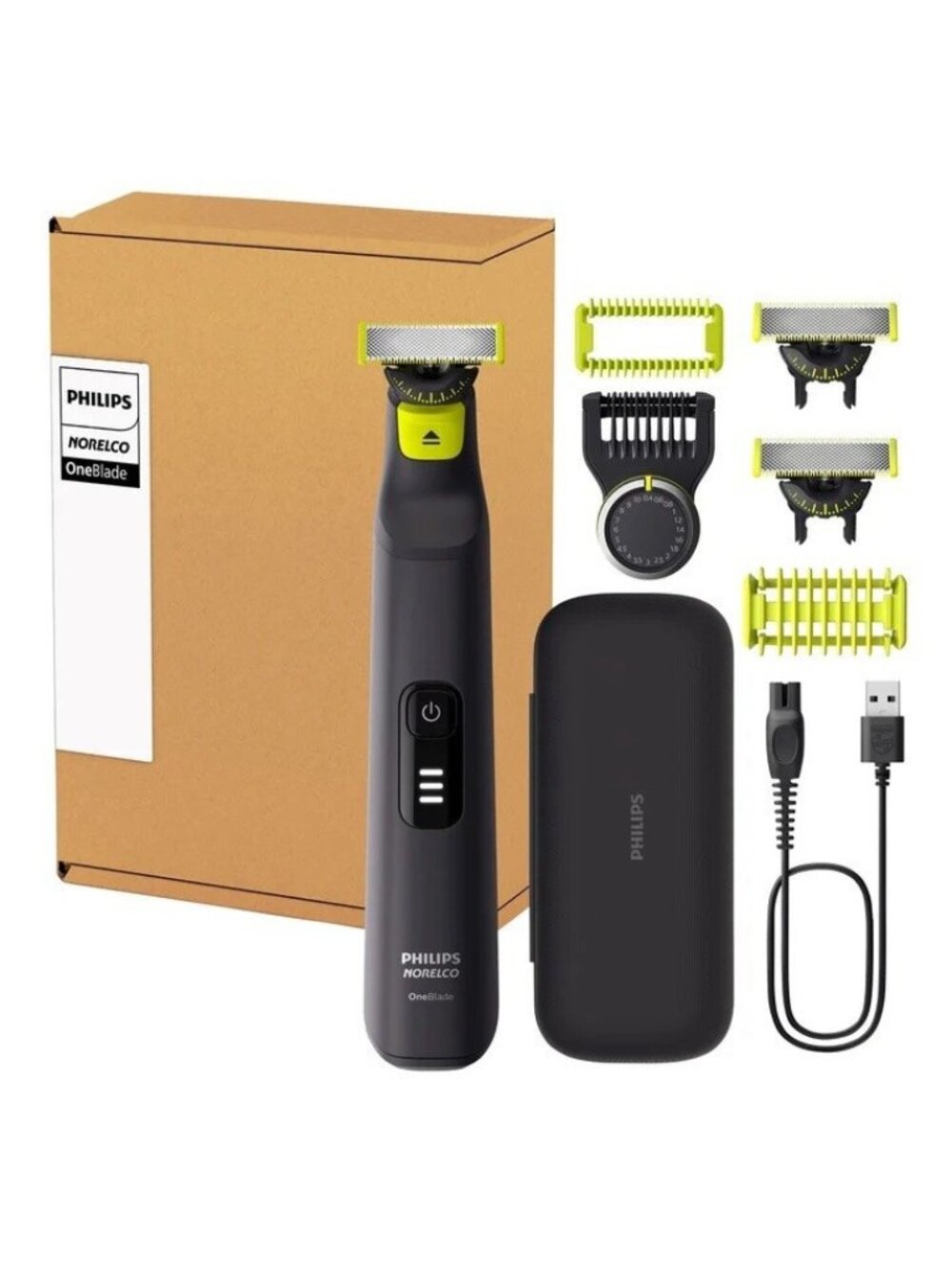 Philips Norelco OneBlade Pro 360 Face Body Trimmer QP6552 Razor w/ Hard Case NEW
